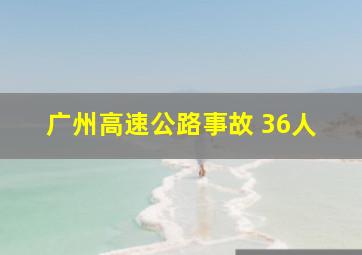 广州高速公路事故 36人